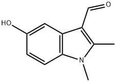 5-hydroxy-1,2-dimethylindole-3-carbaldehyde Struktur