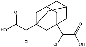 [3-(Carboxy-chloro-methyl)-adamantan-1-yl]-chloro-acetic acid Struktur