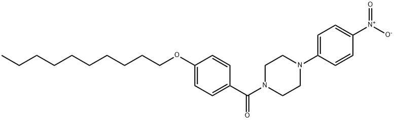 (4-decoxyphenyl)-[4-(4-nitrophenyl)piperazin-1-yl]methanone Struktur