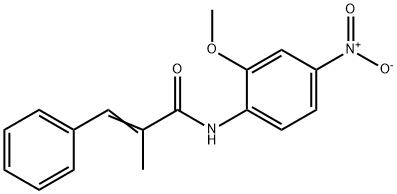 (2Z)-N-(2-methoxy-4-nitrophenyl)-2-methyl-3-phenylprop-2-enamide Struktur