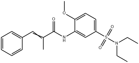 (2E)-N-[5-(diethylsulfamoyl)-2-methoxyphenyl]-2-methyl-3-phenylprop-2-enamide Struktur