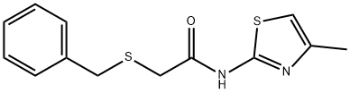 2-benzylsulfanyl-N-(4-methyl-1,3-thiazol-2-yl)acetamide Struktur