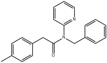 N-benzyl-2-(4-methylphenyl)-N-pyridin-2-ylacetamide Struktur