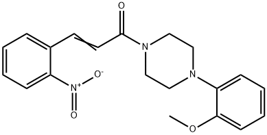 (E)-1-[4-(2-methoxyphenyl)piperazin-1-yl]-3-(2-nitrophenyl)prop-2-en-1-one Struktur