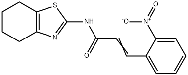 (E)-3-(2-nitrophenyl)-N-(4,5,6,7-tetrahydro-1,3-benzothiazol-2-yl)prop-2-enamide Struktur