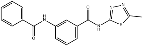 3-benzamido-N-(5-methyl-1,3,4-thiadiazol-2-yl)benzamide Struktur