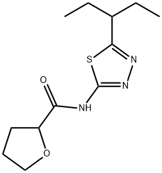 N-(5-pentan-3-yl-1,3,4-thiadiazol-2-yl)oxolane-2-carboxamide Struktur