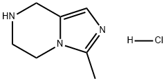 Imidazo[1,5-a]pyrazine, 5,6,7,8-tetrahydro-3-methyl-, hydrochloride (1:1) Struktur