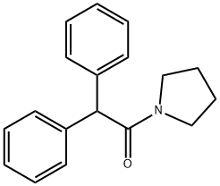 2,2-diphenyl-1-pyrrolidin-1-ylethanone Struktur