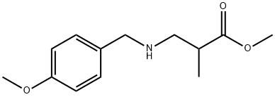 methyl 3-{[(4-methoxyphenyl)methyl]amino}-2-methylpropanoate Struktur