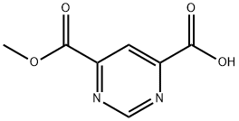 6-(methoxycarbonyl)pyrimidine-4-carboxylic acid Struktur