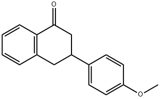 1(2H)-Naphthalenone, 3,4-dihydro-3-(4-methoxyphenyl)- Struktur