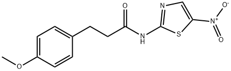 3-(4-methoxyphenyl)-N-(5-nitro-1,3-thiazol-2-yl)propanamide Struktur