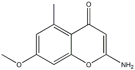 4H-1-BENZOPYRAN-4-ONE, 2-AMINO-7-METHOXY-5-METHYL-, 625838-64-4, 結(jié)構(gòu)式