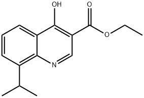 4-Hydroxy-8-isopropyl-quinoline-3-carboxylic acid ethyl ester Struktur