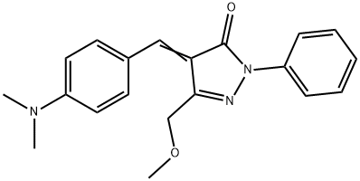 (4E)-4-[[4-(dimethylamino)phenyl]methylidene]-5-(methoxymethyl)-2-phenylpyrazol-3-one Struktur