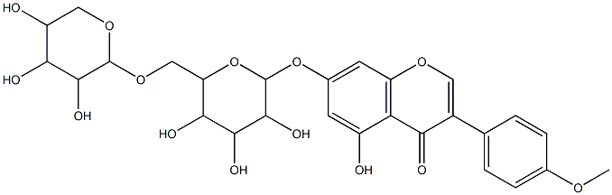 5-hydroxy-3-(4-methoxyphenyl)-7-[3,4,5-trihydroxy-6-[(3,4,5-trihydroxyoxan-2-yl)oxymethyl]oxan-2-yl]oxy-chromen-4-one Struktur