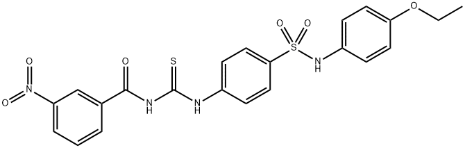 N-{[(4-{[(4-ethoxyphenyl)amino]sulfonyl}phenyl)amino]carbonothioyl}-3-nitrobenzamide Struktur