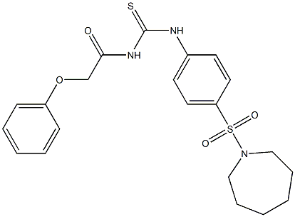 N-({[4-(1-azepanylsulfonyl)phenyl]amino}carbonothioyl)-2-phenoxyacetamide Struktur