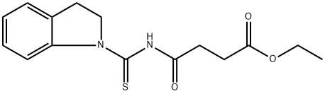 ethyl 4-[(2,3-dihydro-1H-indol-1-ylcarbonothioyl)amino]-4-oxobutanoate Struktur