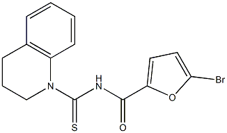 5-bromo-N-(3,4-dihydro-2H-quinoline-1-carbothioyl)furan-2-carboxamide Struktur