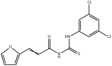 N-{[(3,5-dichlorophenyl)amino]carbonothioyl}-3-(2-furyl)acrylamide Struktur