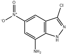 1H-Indazol-7-amine, 3-chloro-5-nitro- Struktur