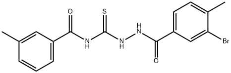 N-[[(3-bromo-4-methylbenzoyl)amino]carbamothioyl]-3-methylbenzamide Struktur