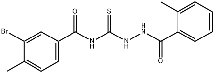 3-bromo-4-methyl-N-[[(2-methylbenzoyl)amino]carbamothioyl]benzamide Struktur