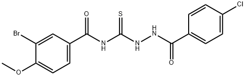 3-bromo-N-[[(4-chlorobenzoyl)amino]carbamothioyl]-4-methoxybenzamide Struktur