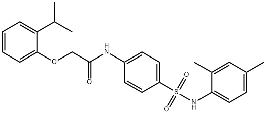 N-(4-{[(2,4-dimethylphenyl)amino]sulfonyl}phenyl)-2-(2-isopropylphenoxy)acetamide Struktur