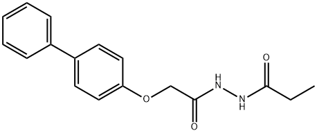 N'-[2-(4-biphenylyloxy)acetyl]propanohydrazide Struktur