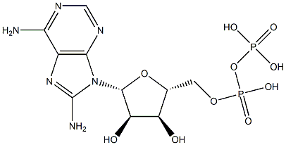 Adenosine 5'-(trihydrogen diphosphate), 8-amino- Struktur