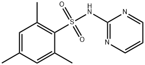 2,4,6-trimethyl-N-pyrimidin-2-ylbenzenesulfonamide Struktur