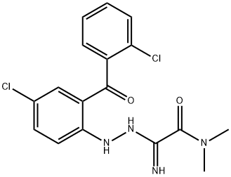 2-amino-2-(2-(4-chloro-2-(2-chlorobenzoyl)phenyl)hydrazono)-N,N-dimethylacetamide