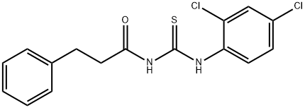 N-{[(2,4-dichlorophenyl)amino]carbonothioyl}-3-phenylpropanamide Struktur