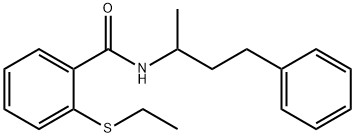 2-ethylsulfanyl-N-(4-phenylbutan-2-yl)benzamide Struktur