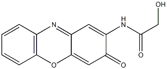 Acetamide, 2-hydroxy-N-(3-oxo-3H-phenoxazin-2-yl)- Struktur