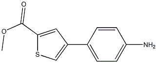 2-Thiophenecarboxylic acid, 4-(4-aminophenyl)-, methyl ester Struktur