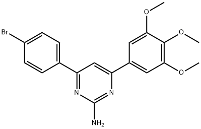 4-(4-bromophenyl)-6-(3,4,5-trimethoxyphenyl)pyrimidin-2-amine Struktur