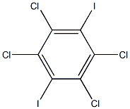 Benzene, 1,2,4,5-tetrachloro-3,6-diiodo- Struktur