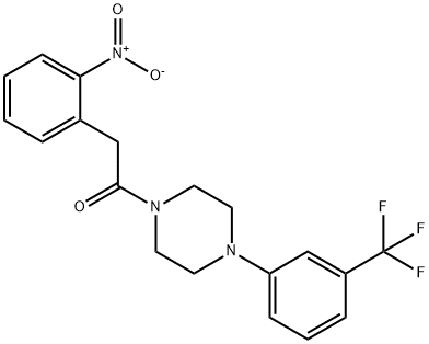 2-(2-nitrophenyl)-1-{4-[3-(trifluoromethyl)phenyl]piperazin-1-yl}ethanone Struktur