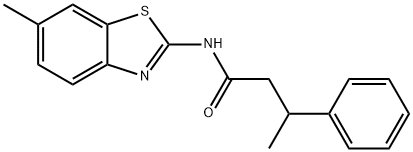 N-(6-methyl-1,3-benzothiazol-2-yl)-3-phenylbutanamide Struktur