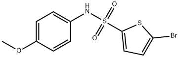 5-bromo-N-(4-methoxyphenyl)-2-thiophenesulfonamide Struktur