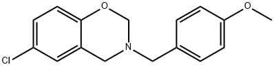 6-chloro-3-(4-methoxybenzyl)-3,4-dihydro-2H-1,3-benzoxazine Struktur