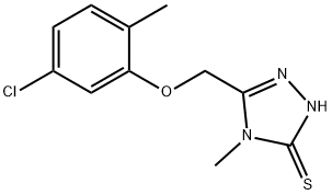 3-[(5-chloro-2-methylphenoxy)methyl]-4-methyl-1H-1,2,4-triazole-5-thione Struktur