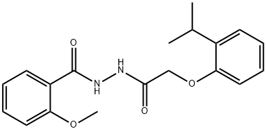 N'-[(2-isopropylphenoxy)acetyl]-2-methoxybenzohydrazide Struktur