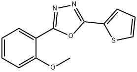 2-(2-methoxyphenyl)-5-thiophen-2-yl-1,3,4-oxadiazole Struktur