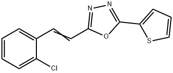 2-[(E)-2-(2-chlorophenyl)ethenyl]-5-thiophen-2-yl-1,3,4-oxadiazole Struktur