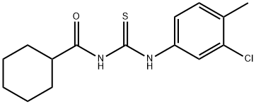 N-{[(3-chloro-4-methylphenyl)amino]carbonothioyl}cyclohexanecarboxamide Struktur